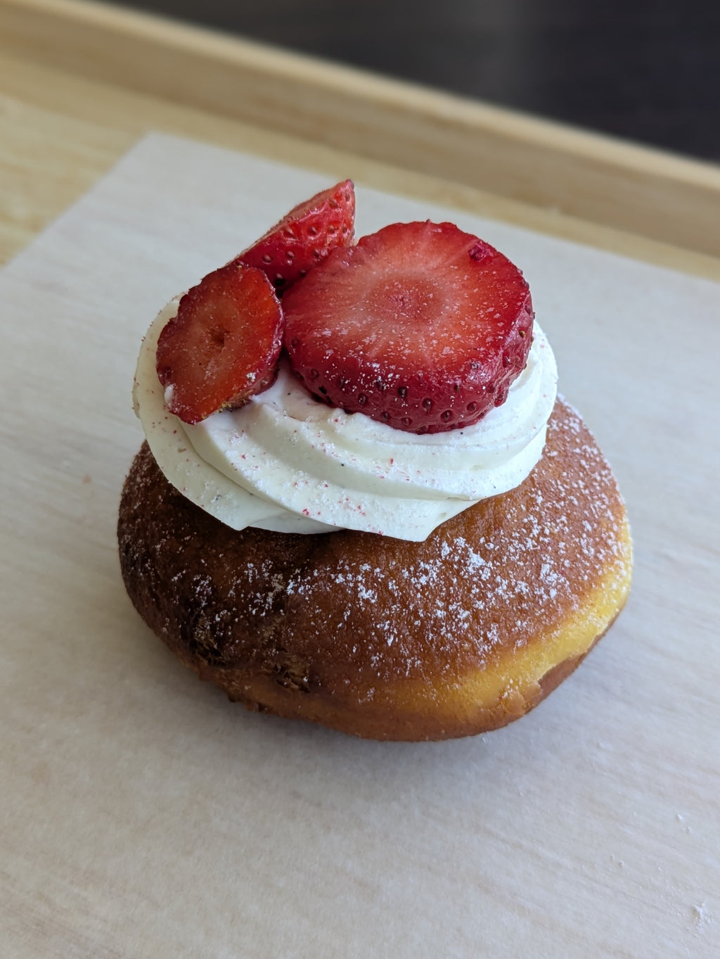 Strawberry Brioche Doughnuts